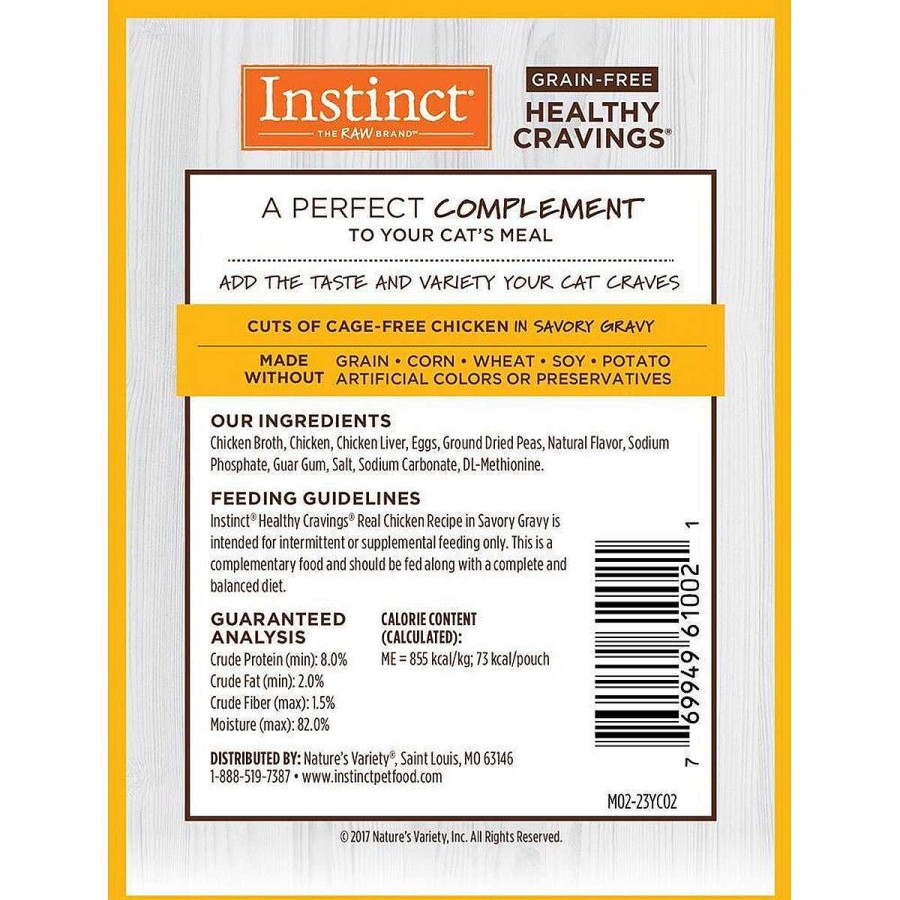 Gato Instinct Alimento H Medo | Alimento En Sobre Instinct Healthy Cravings De Pollo Para Gato 3X2