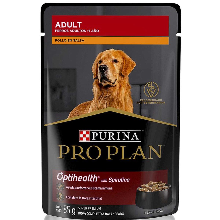 Perro Pro Plan Alimento H Medo | Alimento H Medo En Sobre Para Perro Adulto Purina Pro Plan Pollo En Salsa Caja Con 12 Piezas