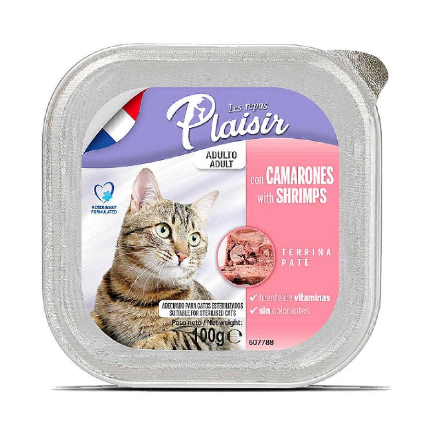 Gato Les Repas Plaisir Alimento H Medo | Caja De Alimento H Medo Para Gato Les Repas Plaisir Pat Camarones 12 Piezas De 100G