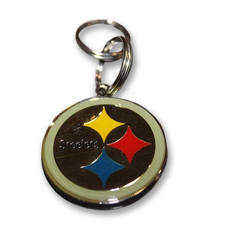 Perro Croquetero Collares Y Correas | Placa Grabable Nfl Pittsburgh Steelers