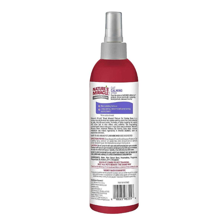 Gato Natures Miracle Cuidados | Spray Calmante Para Gato No Stress Natures Miracle