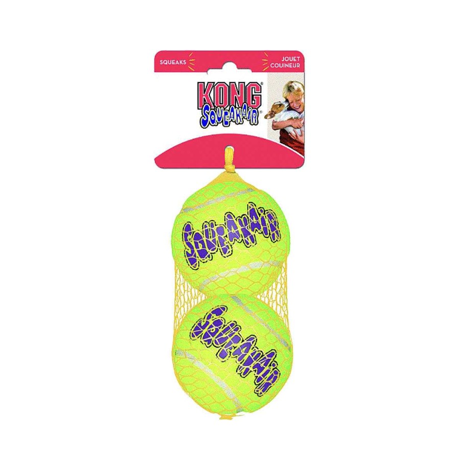 Perro Kong Pelotas | Pelotas Para Perro Tennis Squeakair Kong 2 Piezas