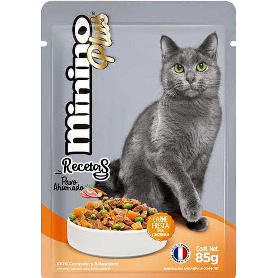 Gato Minino Alimento H Medo | Alimento H Medo Para Gato Adulto Minino Recetas Plus Pavo Ahumado (Individual) 85 Gr