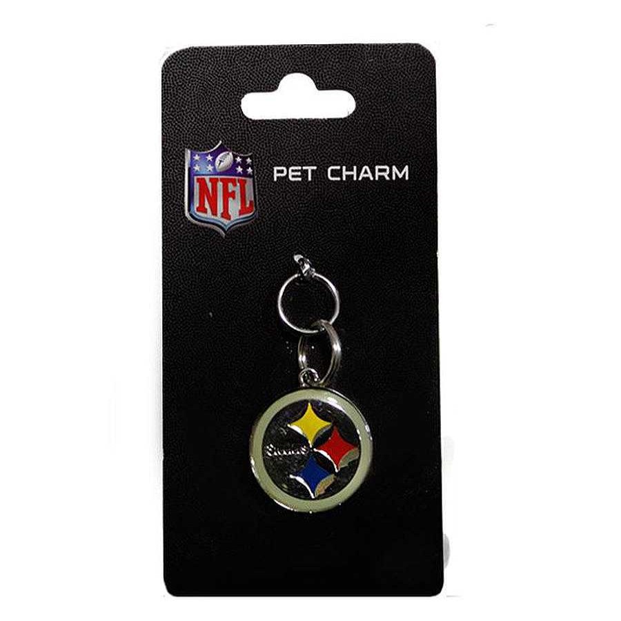 Perro Croquetero Collares Y Correas | Placa Grabable Nfl Pittsburgh Steelers