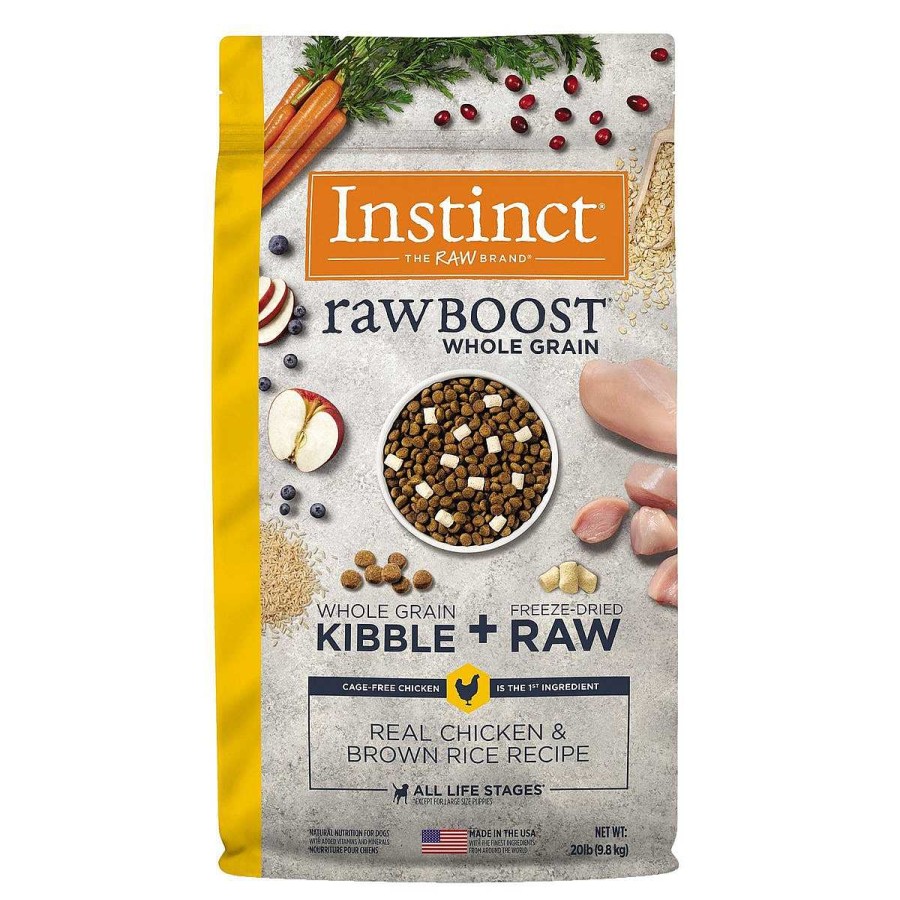 Perro Instinct Alimento Seco | Alimento Para Perro Instinct Raw Boost De Pollo Con Granos Y Arroz Integral