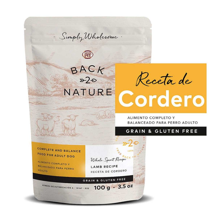 Perro Back 2 Nature Alimento H Medo | Alimento En Sobre Para Perro Receta De Cordero Back 2 Nature