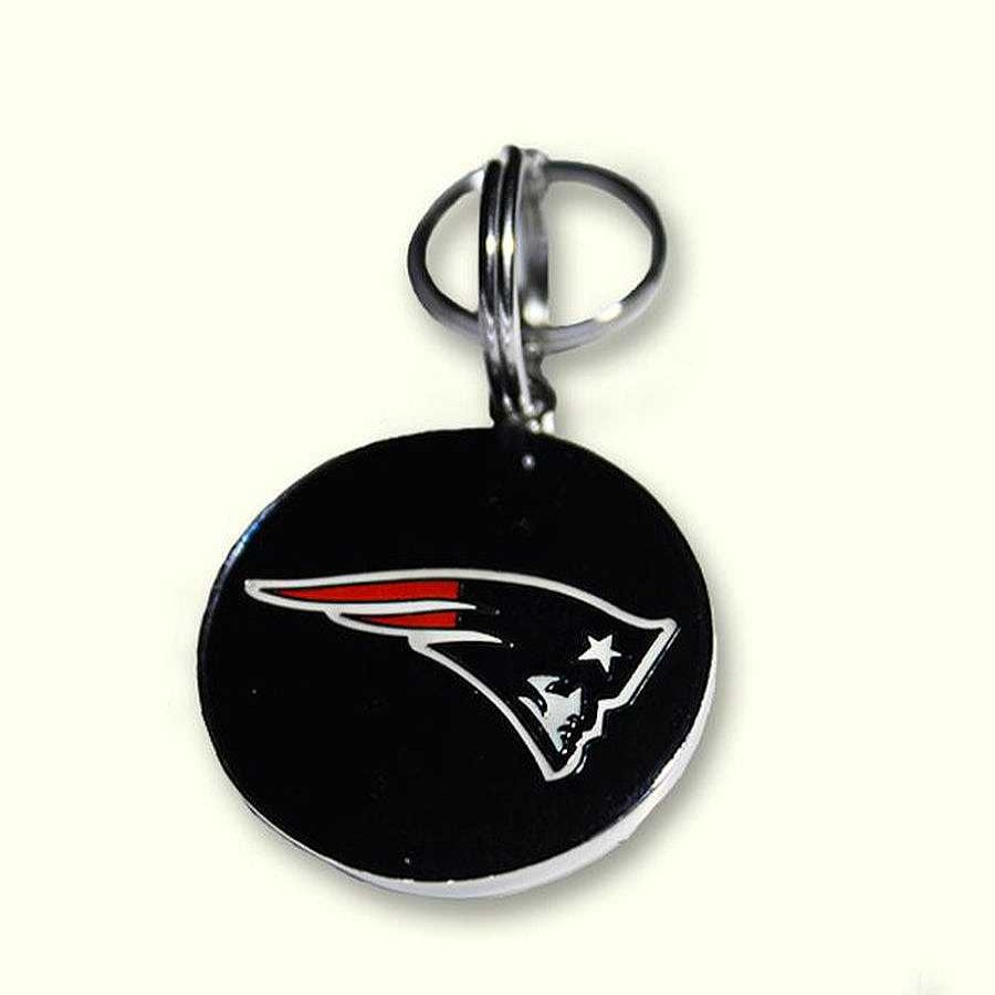 Perro Croquetero Collares Y Correas | Placa Grabable Nfl New England Patriots