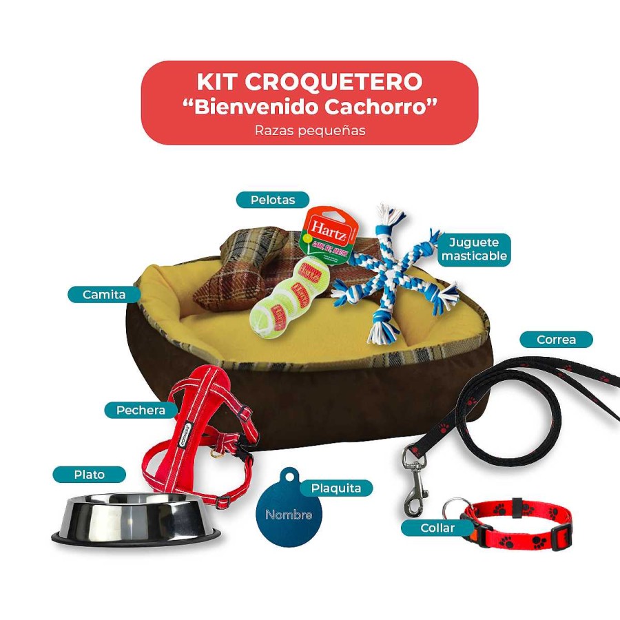 Perro Croquetero Platos Y Bebederos | Kit Para Nuevo Cachorro Croquetero