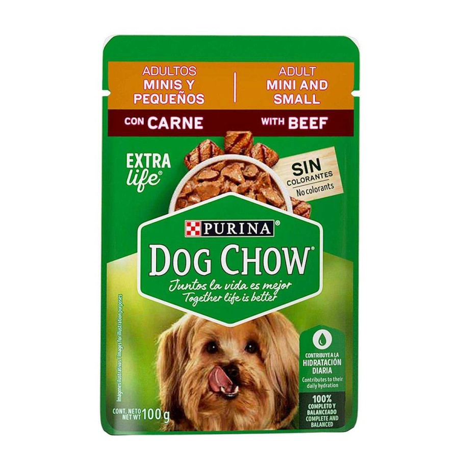 Perro Dog Chow Alimento H Medo | Alimento H Medo Para Perro Adulto Raza Peque A Purina Dog Chow Carne 20 Pouches De 100 Gr