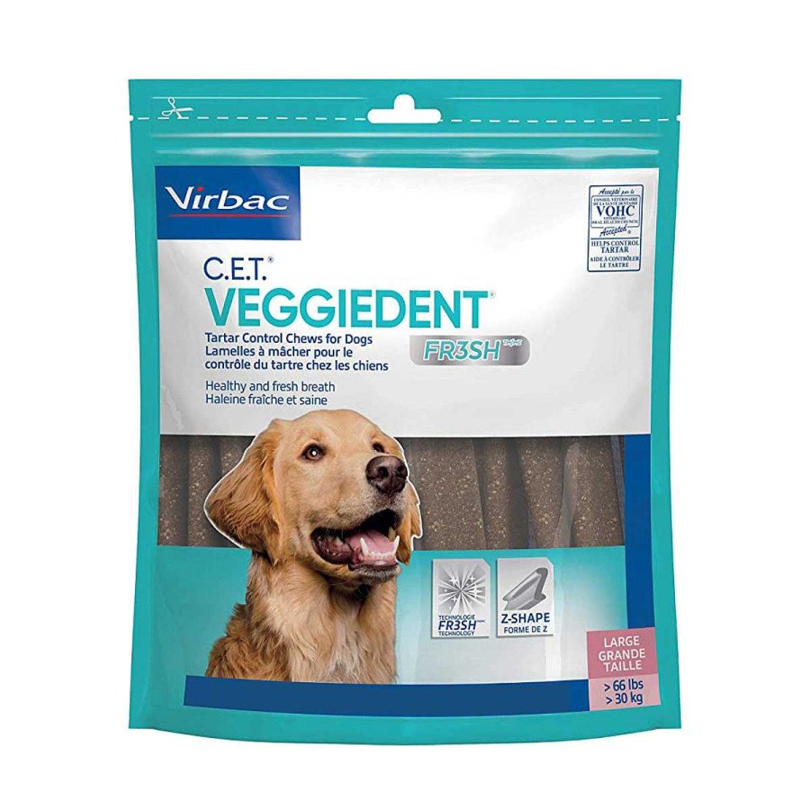 Perro Virbac Cuidado Dental | Premios Veggiedent Virbac Fr3Sh Cuidado Dental