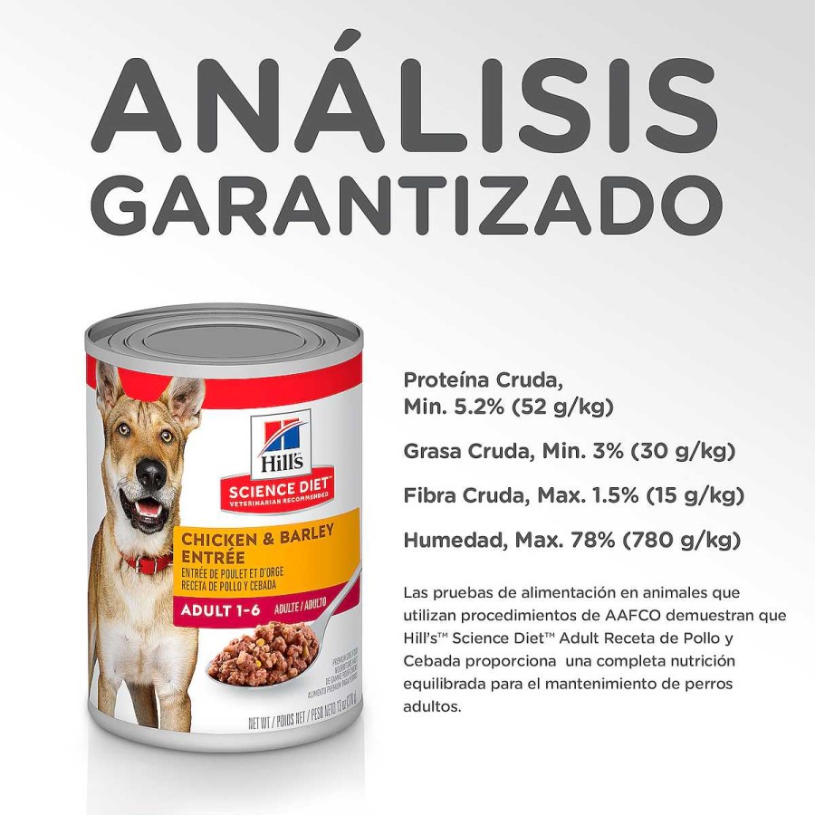 Perro Hill's Science Diet Alimento H Medo | Alimento H Medo En Lata Para Perro Adulto Hill'S Science Diet Original Chicken & Barley Entr E 370 G (Individual)