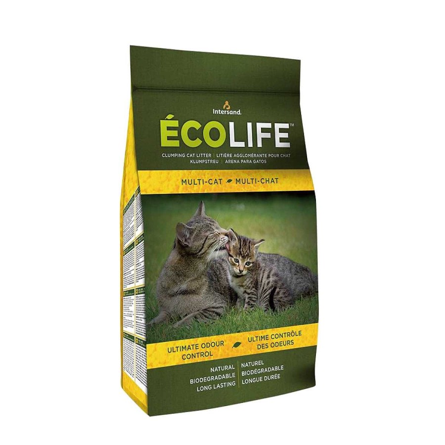 Gato Ecolife Limpieza | Arena Para Gatos Natural Biodegradable Ecolife