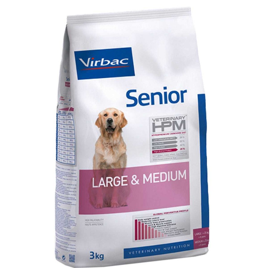 Perro Virbac Alimento Seco | Alimento Para Perro Adulto Senior Razas Grandes Y Medianas Virbac Large & Medium