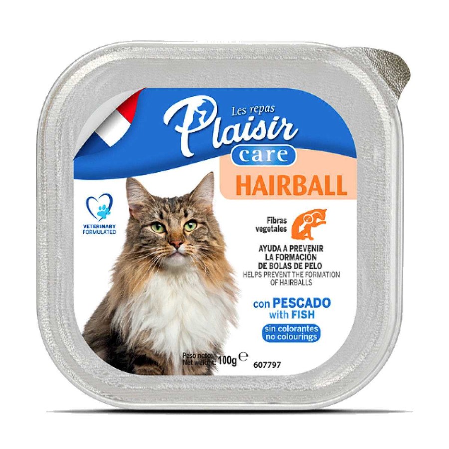 Gato Les Repas Plaisir Alimento H Medo | Caja De Alimento H Medo Para Gato Adulto Hairball Les Repas Plaisir Pat Pescado 12 Piezas De 100G