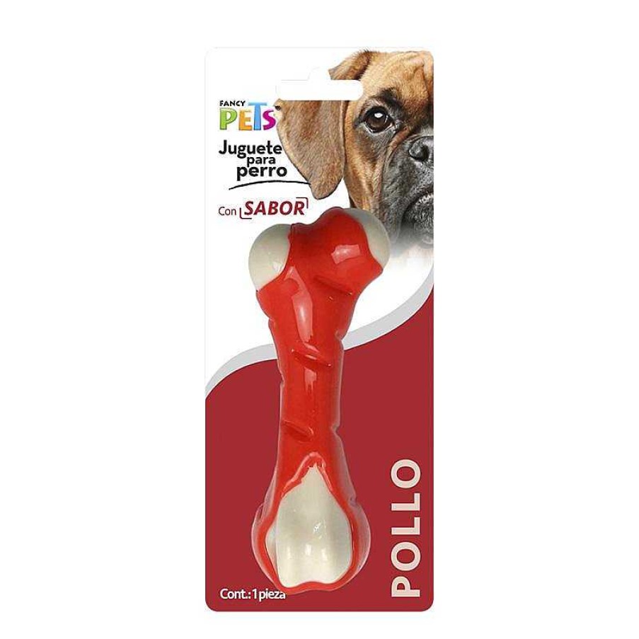 Perro Fancy Pets Mordederas | Juguete Para Perro Hueso Masticador Sabor Pollo Mediano