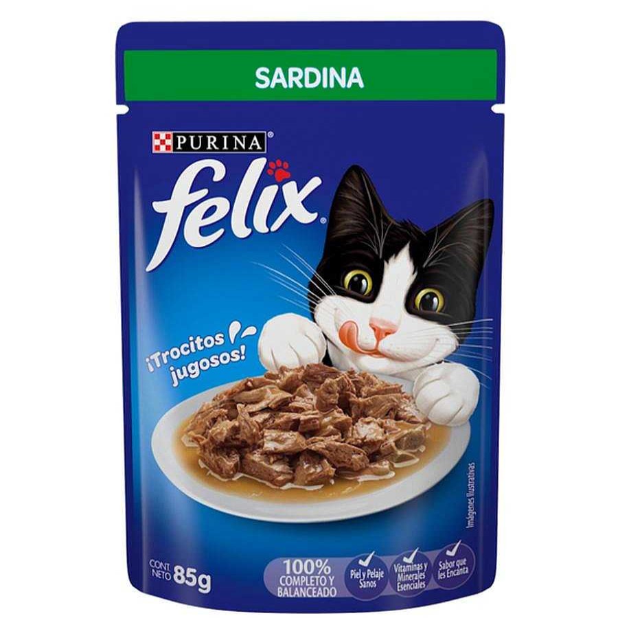 Gato Felix Alimento H Medo | Alimento H Medo Para Gato Adulto Purina Felix Sardina Salsa 24 Pouches