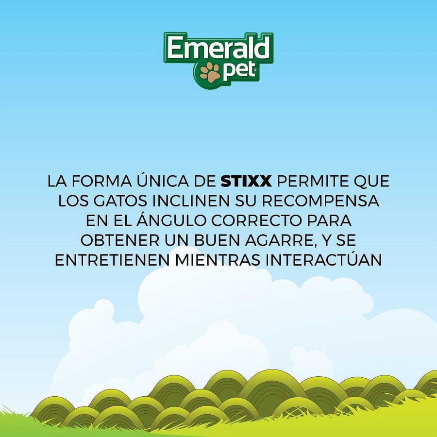 Gato Emerald Pet Cuidado Dental | Premios Para Gato Sabor Pollo Y Calabaza Dental Stixx Emerald Pet