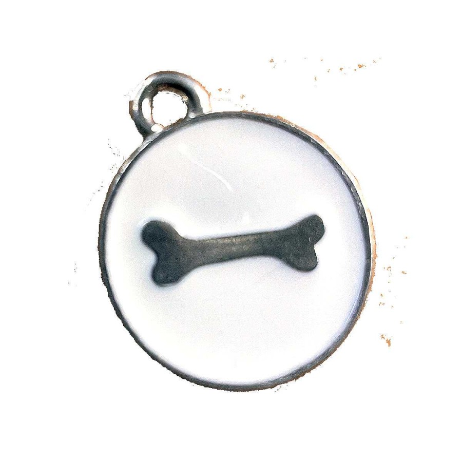 Perro Croquetero Collares Y Correas | Placa De Identificaci N Grabable Huesito C Rculo