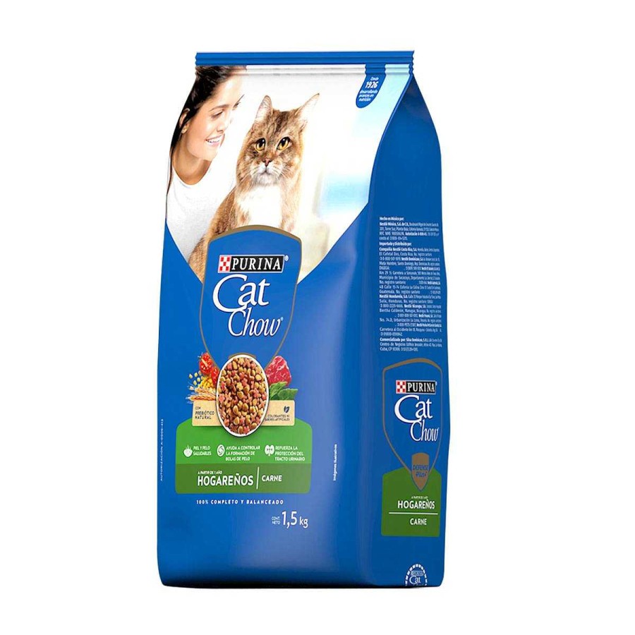 Gato Cat Chow Alimento Seco | Alimento Para Gato Adulto Purina Cat Chow Con Defense Plus Hogare Os 1.5 Kg