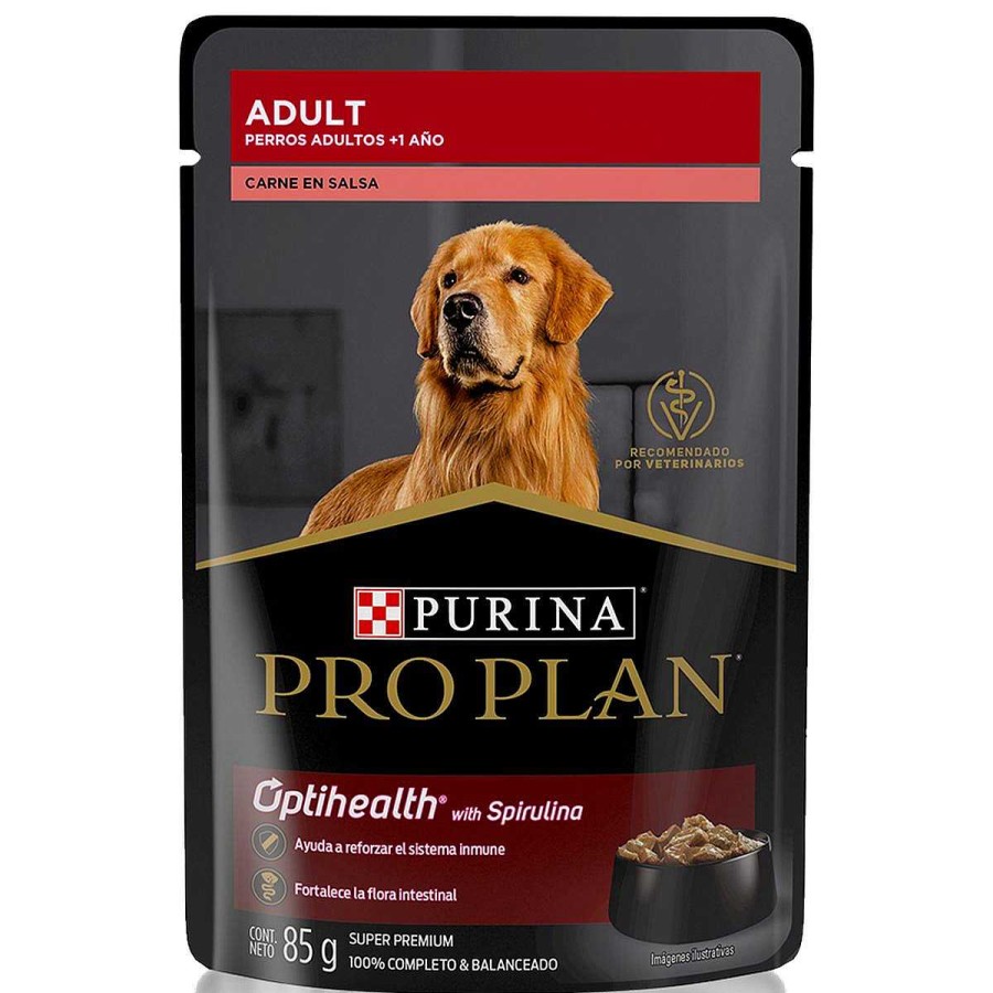 Perro Pro Plan Alimento H Medo | Alimento H Medo En Sobre Para Perro Adulto Purina Pro Plan Carne En Salsa Caja Con 12 Piezas