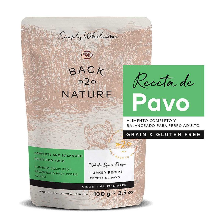 Perro Back 2 Nature Alimento H Medo | Alimento En Sobre Para Perro Receta De Pavo Back 2 Nature