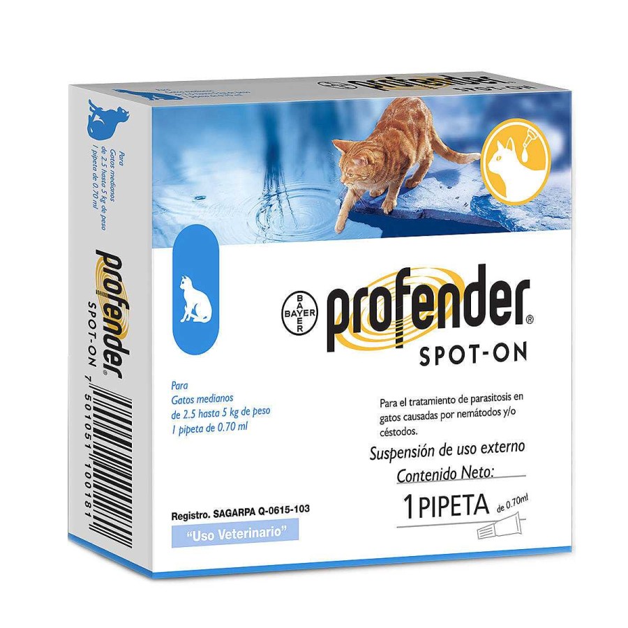 Gato Bayer Antipulgas Y Desparasitantes | Pipeta Profender Spot-On Para Gato Bayer