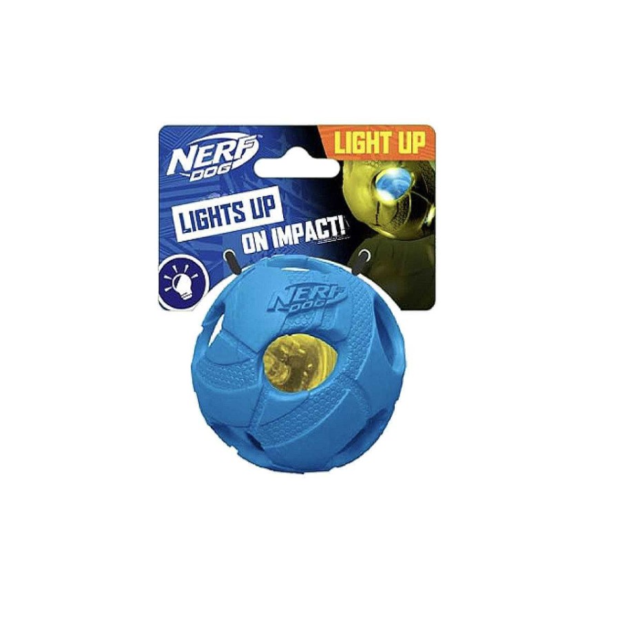 Perro Nerf Pelotas | Pelota De Caucho Nerf Dog Con Luz Led Mediana