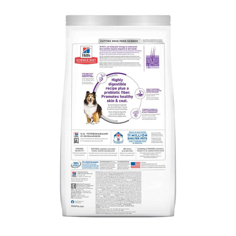 Perro Hill's Science Diet Alimento Seco | Alimento Para Perro Adulto Sensitive Skin & Stomach Piel Y Est Mago Sensibles Hill'S Science Diet