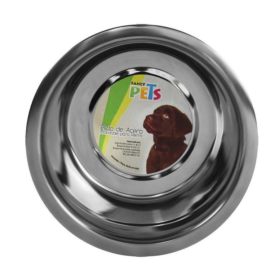 Perro Fancy Pets Platos Y Bebederos | Plato De Acero Inoxidable Con Base Antierrapante Fancy Pets