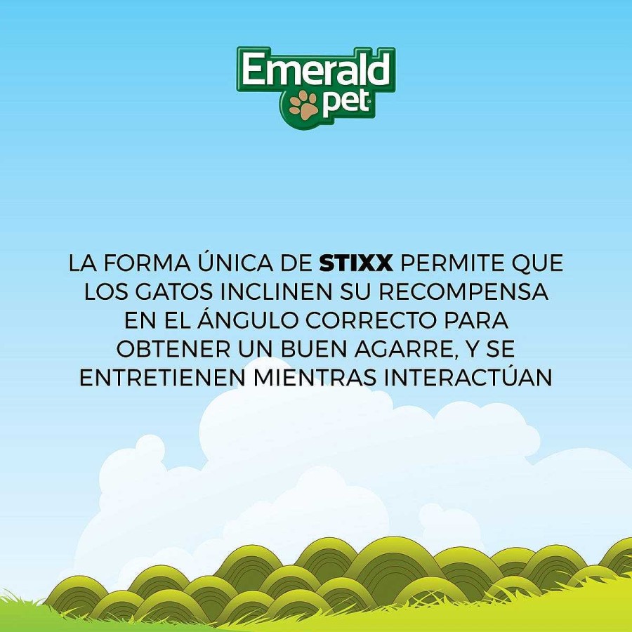 Gato Emerald Pet Cuidado Dental | Premios Para Gato Sabor Salm N Y Calabaza Dental Stixx Emerald Pet