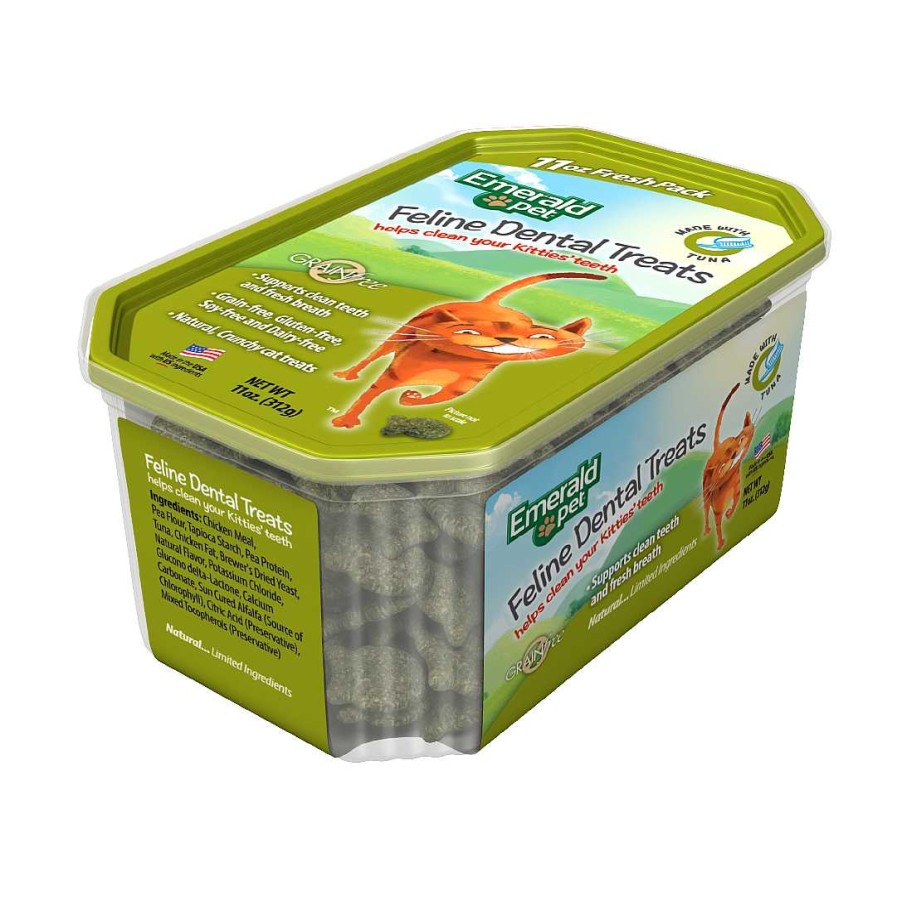 Gato Emerald Pet Cuidado Dental | Premios Para Gatos Dental Treats Fresh Pack Sabor At N Emerald Pet