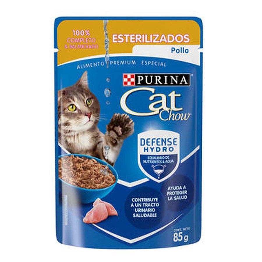 Gato Cat Chow Alimento H Medo | Alimento H Medo Para Gato Adulto Purina Cat Chow Con Hydro Esterilizados Pollo 24 Pouches De 85 Gr