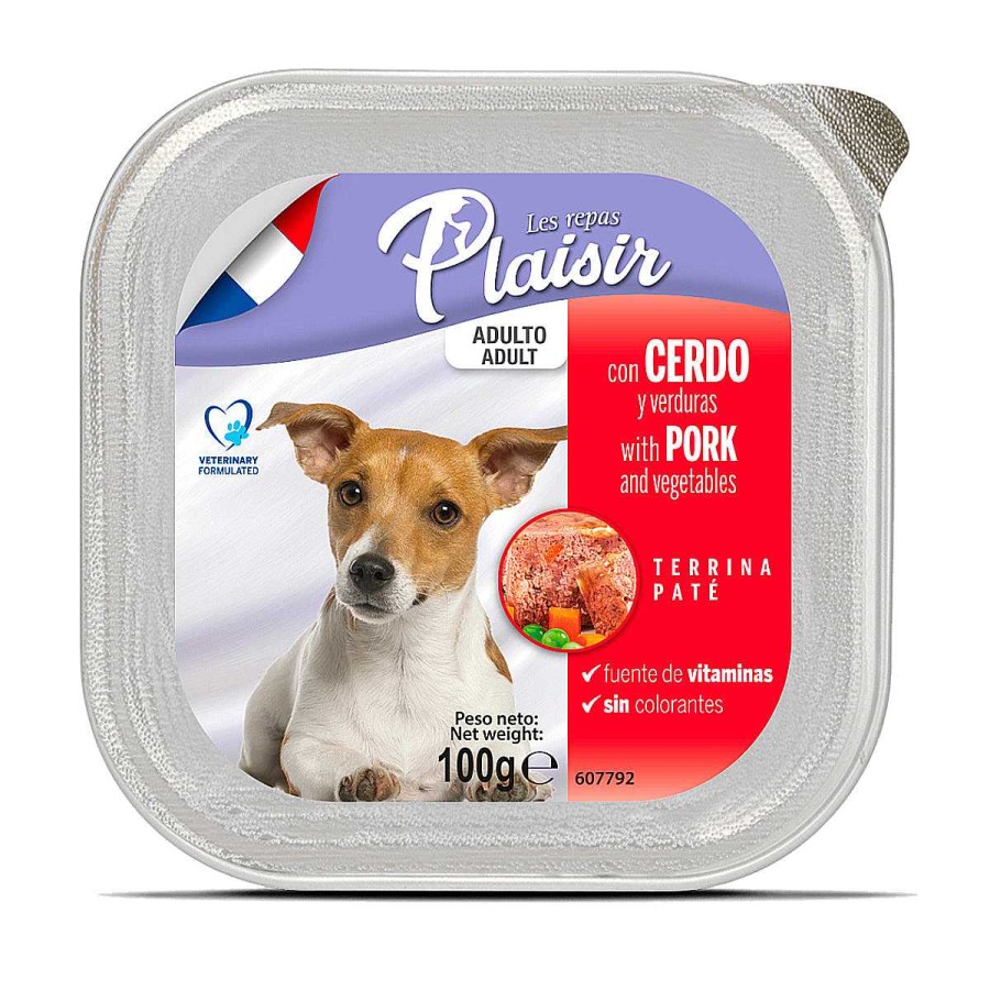 Perro Les Repas Plaisir Alimento H Medo | Caja De Alimento H Medo Para Perro Adulto Les Repas Plaisir Pat Cerdo Y Verduras 12 Piezas De 100G