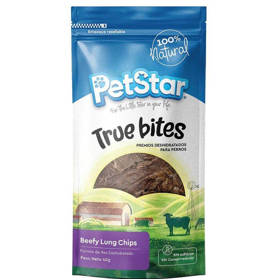 Perro Petstar Naturales | Premios Beefy Lung Chips True Bites