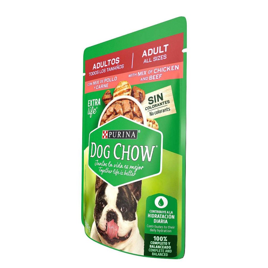 Perro Dog Chow Alimento H Medo | Alimento H Medo Para Perro Adulto Todas Las Razas Purina Dog Chow Pollo Y Carne 20 Pouches De 100 Gr