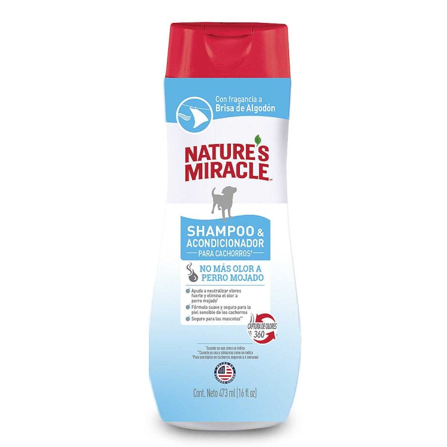 Perro Natures Miracle Est Tica | Shampoo Y Acondicionador Para Cachorros Natures Miracle 473 Ml