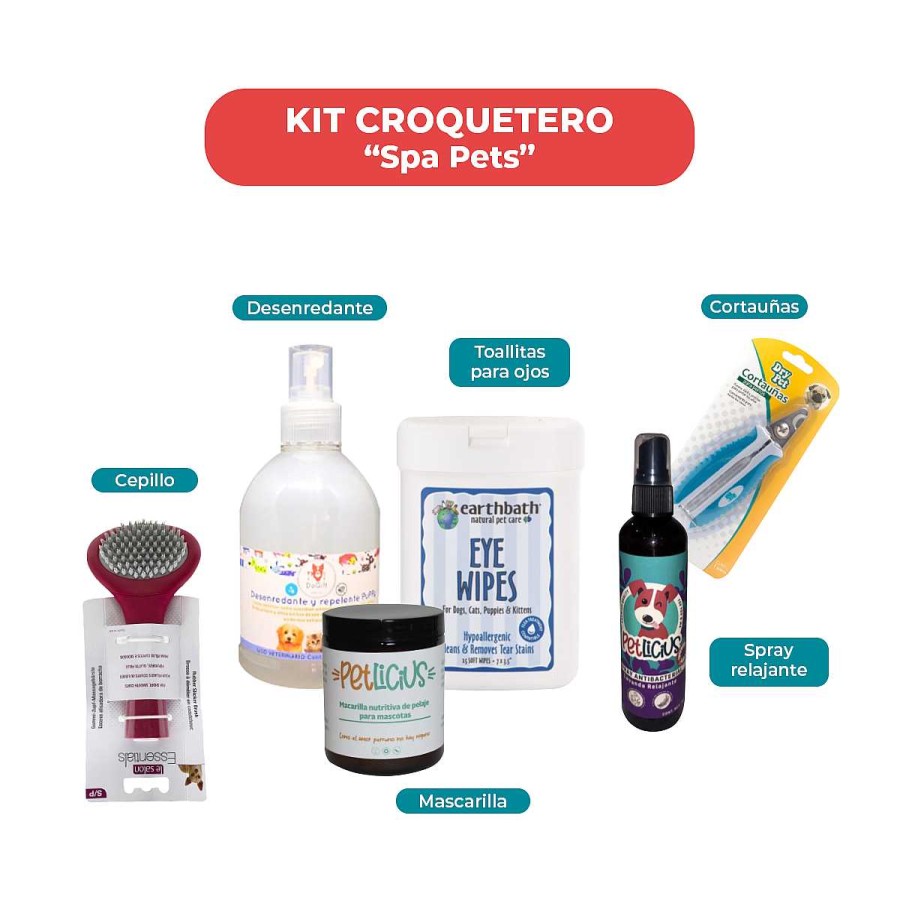 Perro Croquetero Limpieza | Kit Para Perro Spa Pets Croquetero