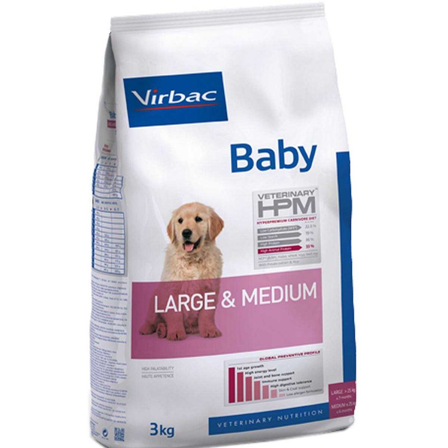 Perro Virbac Alimento Seco | Alimento Para Cachorro Razas Grandes Y Medianas Virbac Baby Large & Medium