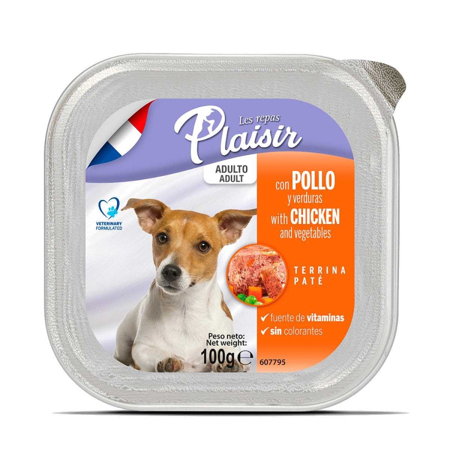 Perro Les Repas Plaisir Alimento H Medo | Caja De Alimento H Medo Para Perro Adulto Les Repas Plaisir Pat Pollo Y Verduras 12 Piezas De 100G