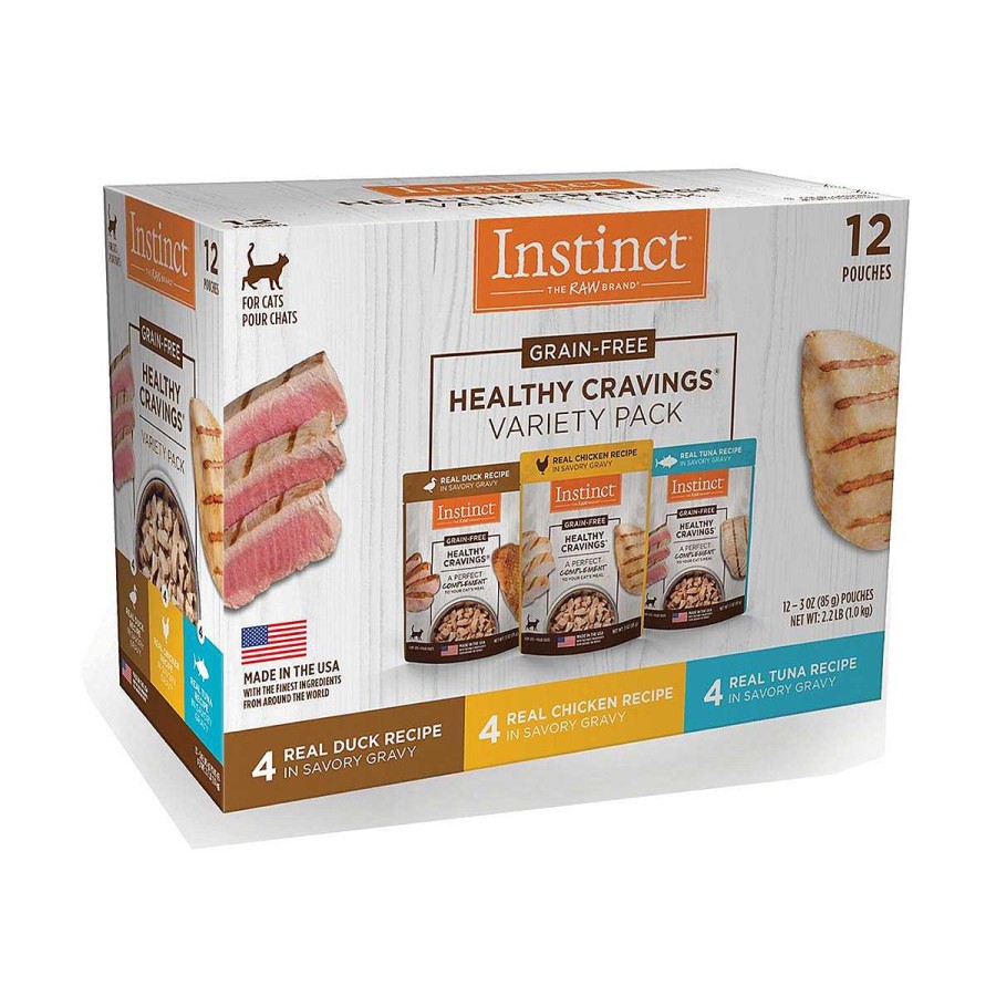 Gato Instinct Alimento H Medo | Caja De Sobres Instinct Healthy Cravings Mix De Sabores Para Gato