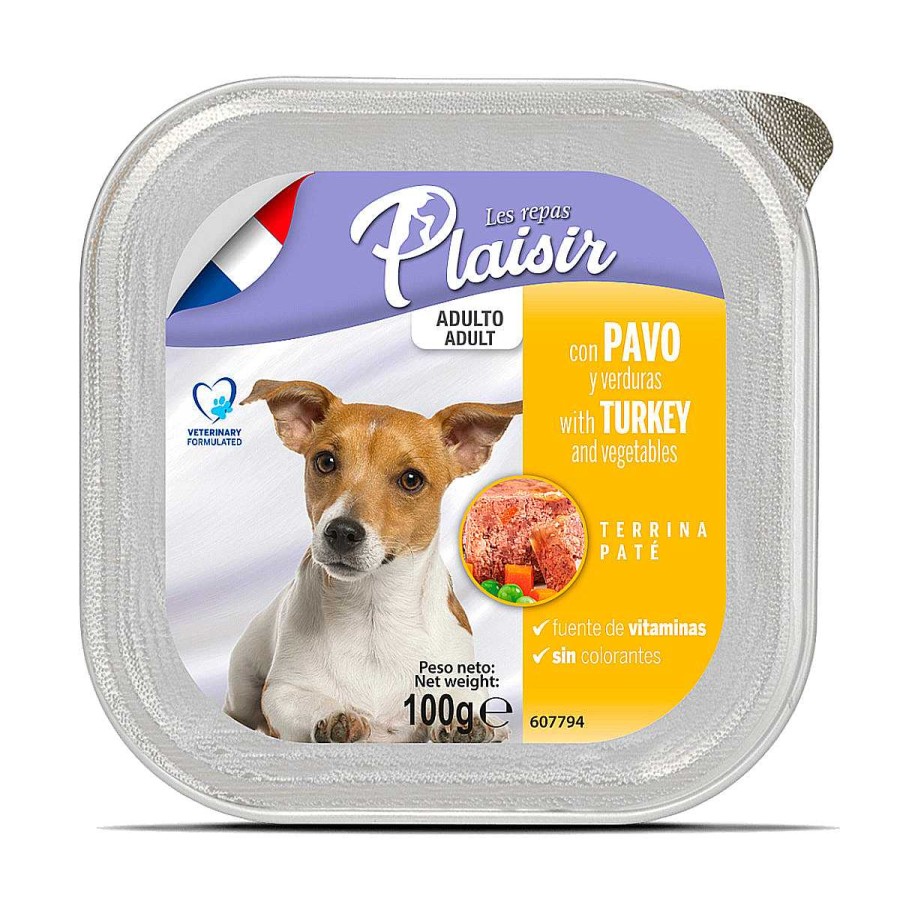 Perro Les Repas Plaisir Alimento H Medo | Caja De Alimento H Medo Para Perro Adulto Les Repas Plaisir Pat Pavo Y Verduras 12 Piezas De 100G