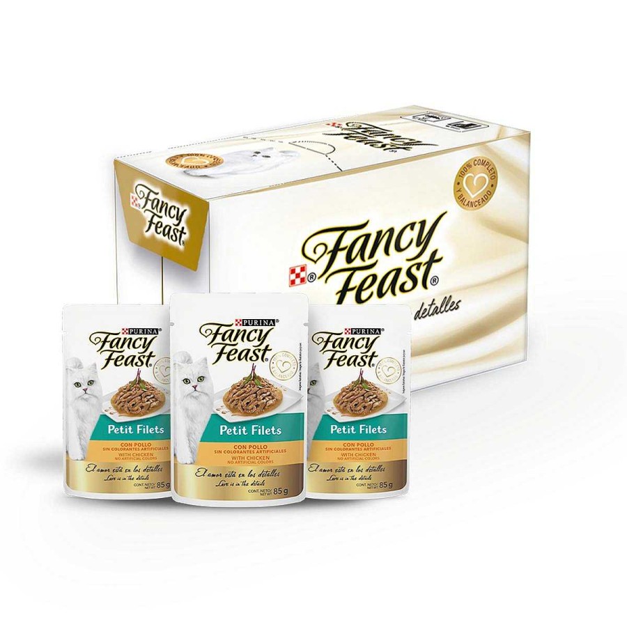 Gato Fancy Feast Alimento H Medo | Caja De Sobres Petit Filet Con Pollo Fancy Feast