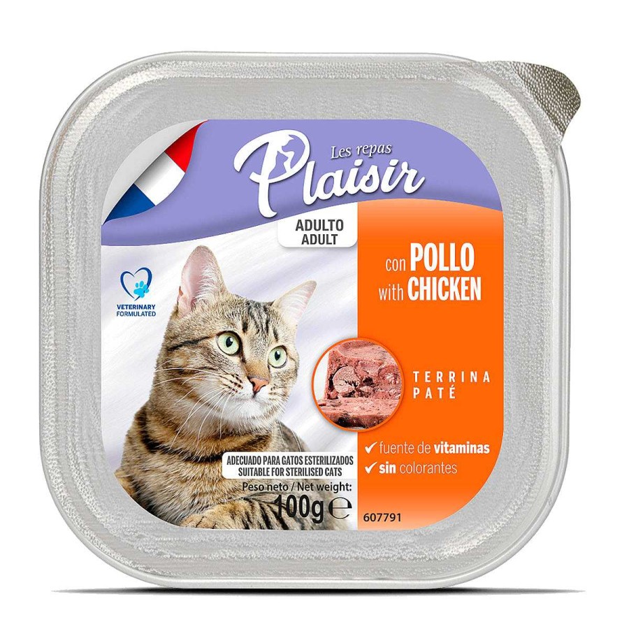 Gato Les Repas Plaisir Alimento H Medo | Caja De Alimento H Medo Para Gato Adulto Les Repas Plaisir Pat Pollo 12 Piezas De 100G