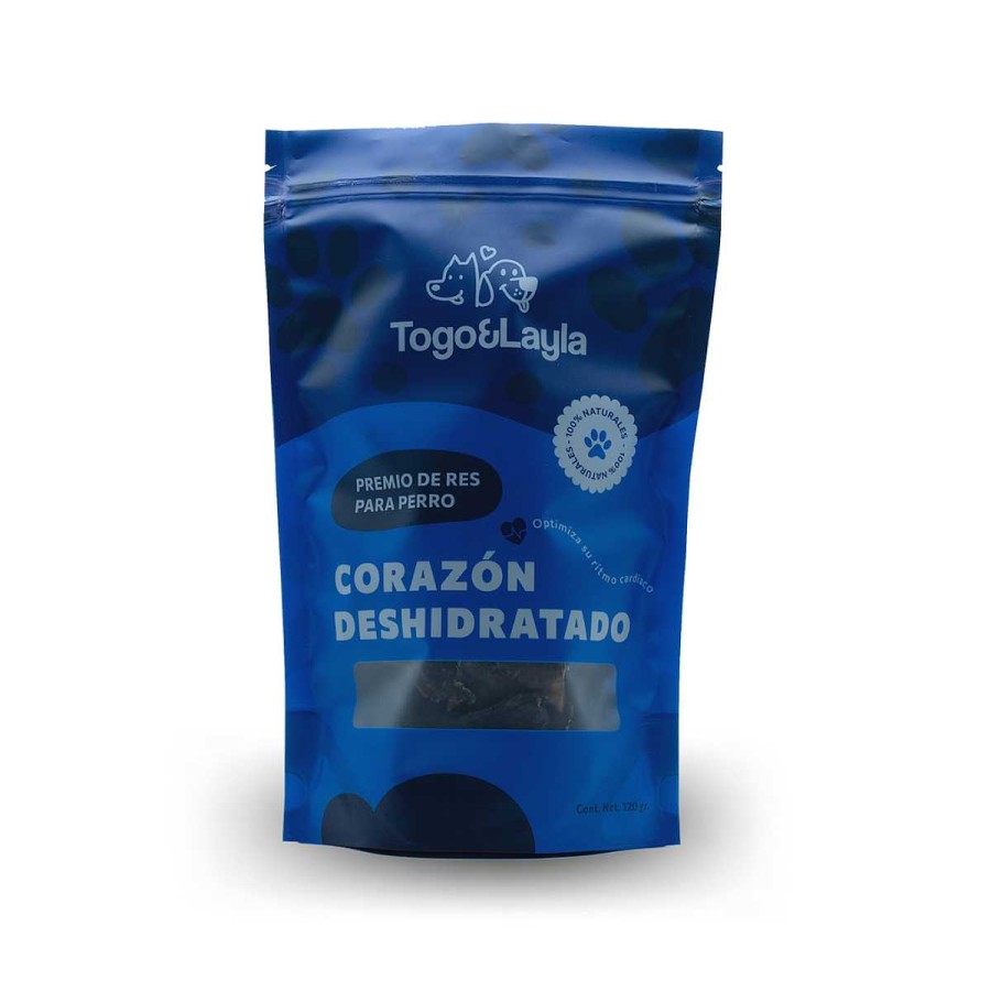 Perro Togo y Layla Naturales | Premios Para Perro De Coraz N De Res Deshidratado Togo Y Layla 120 G