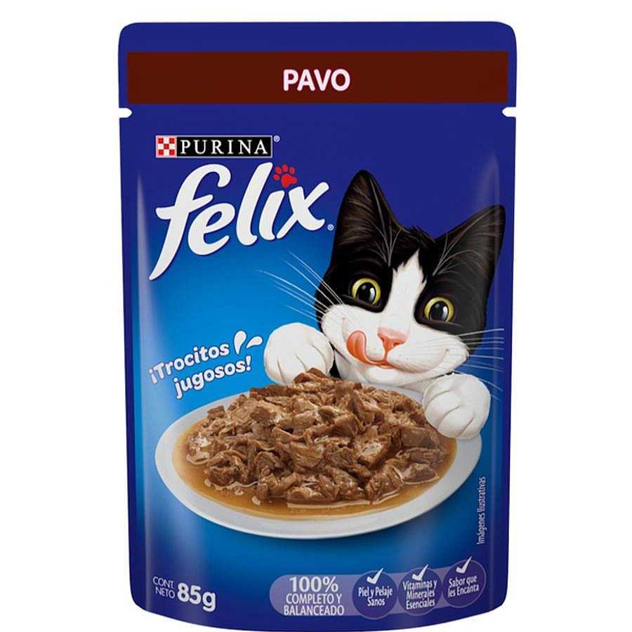 Gato Felix Alimento H Medo | Alimento H Medo Para Gato Adulto Purina Felix Pavo Salsa 24 Pouches