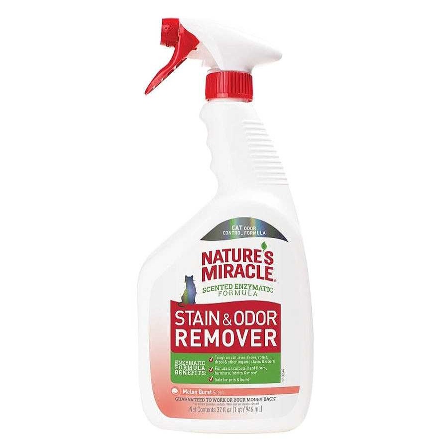 Gato Natures Miracle Limpieza | Spray Removedor De Manchas Y Olores Para Gato Aroma Mel N Natures Miracle