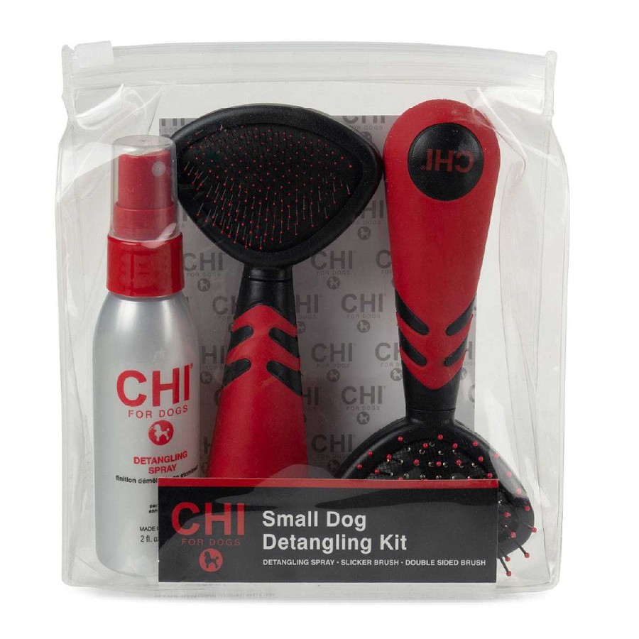 Perro CHI for Dogs Est Tica | Kit Desenredante Para Perro Peque O Con Spray + 2 Cepillos Chi For Dogs