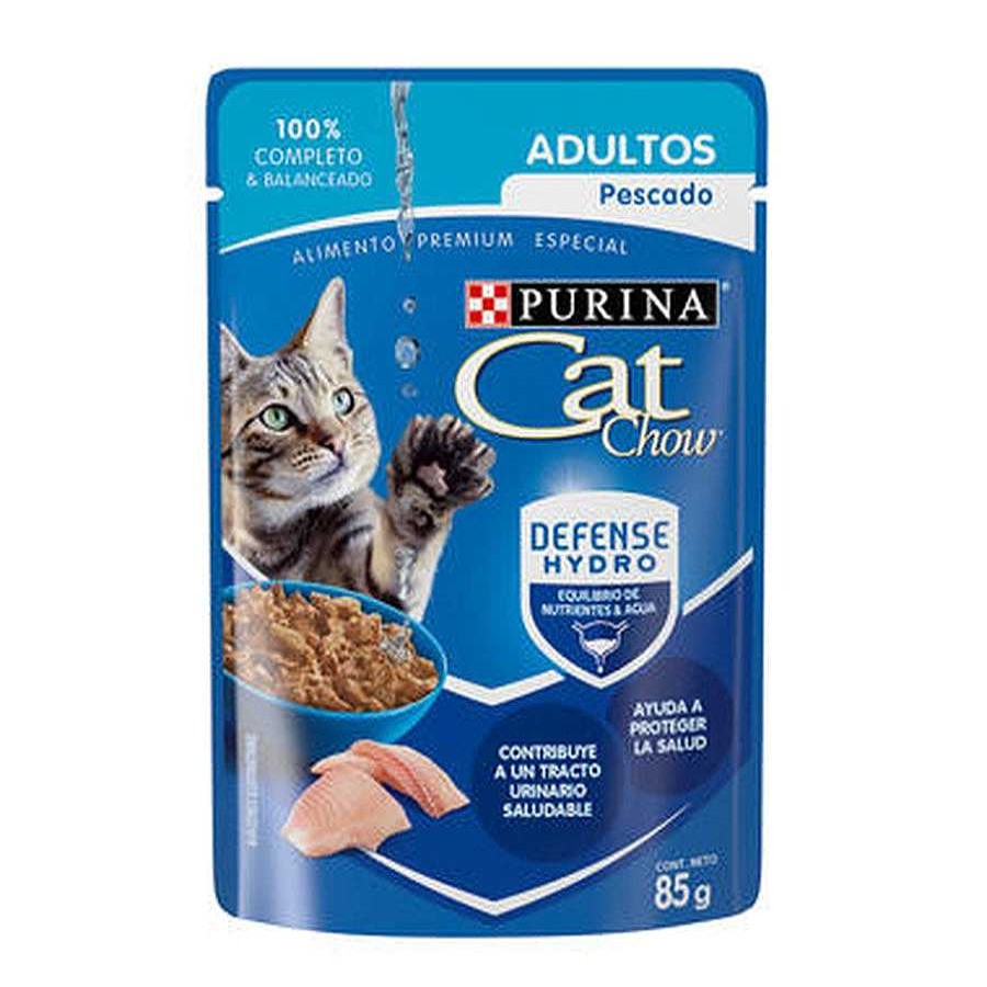 Gato Cat Chow Alimento H Medo | Alimento H Medo Para Gato Adulto Purina Cat Chow Con Hydro Pescado 24 Pouches De 85 Gr