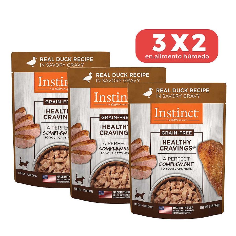 Gato Instinct Alimento H Medo | Alimento En Sobre Instinct Healthy Cravings De Pato Para Gato 3X2