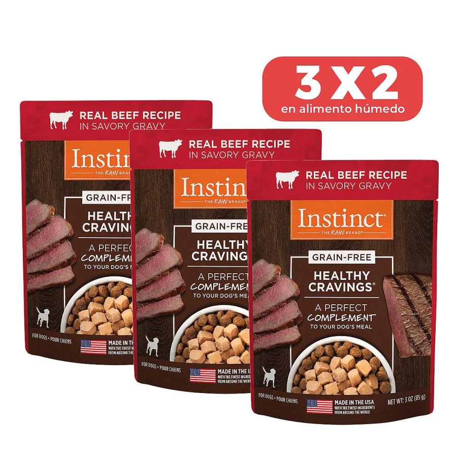 Perro Instinct Alimento H Medo | Alimento En Sobre Instinct Healthy Cravings De Res Para Perro 3X2